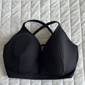 Shade & Shore Black Ribbed One‎ Piece